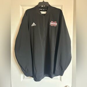 NWOT Adidas Mississippi State Bulldogs Quarter Zip Pullover